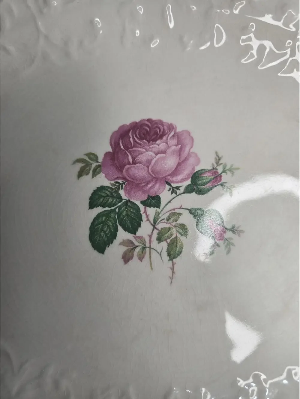 1940s Pope Gosser China Rose Point Oval Serving Platter 13